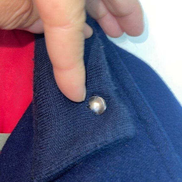 Rick Pallack Mens Field Jacket Size 46 Blue Wool Blend Button Front Closure - Picture 14 of 16